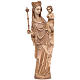 Virgen con niño y cetro de estilo gótico de madera multi-patinada, 25 cm s1