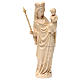 Vierge à l'Enfant avec sceptre 25 cm style gotique naturel ciré s2