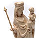 Vierge à l'Enfant avec sceptre 25 cm style gotique naturel ciré s3