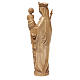 Virgin Mary statue with baby and sceptre in patinated Valgardena s3