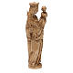 Virgen con Niño y Cetro 25 cm estilo gótico madera patinada s4