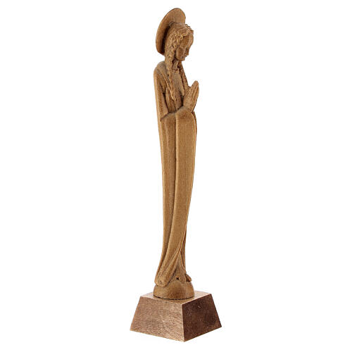 Estatua Virgen estilizada de madera patinada de la Val Gardena 3