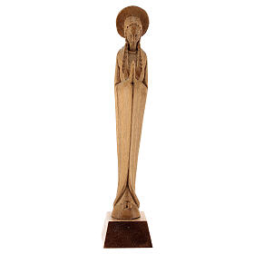 Stylised Madonna statue in patinated Valgardena wood