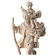 Saint Christophe avec enfant 22 cm bois naturel ciré Valgardena s3