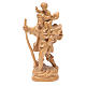 Estatua San Cristóbal con niño madera patinada de la Val Gardena s2
