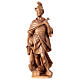 Estatua San Florián de madera patinada de la Val Gardena, 27 cm s1