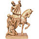 Saint Martin on horse with beggar in patinated Valgardena wood s1
