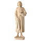 Saint Cosmas in natural Valgardena wood, old antique gold s1