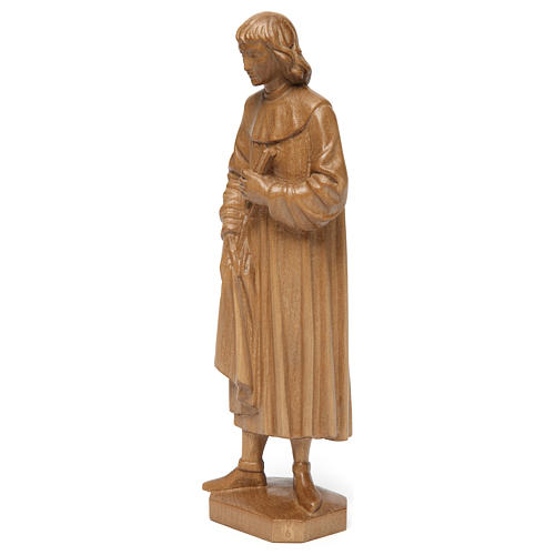 Estatua San Cosme de madera patinada de la Val Gardena, 25 cm 3