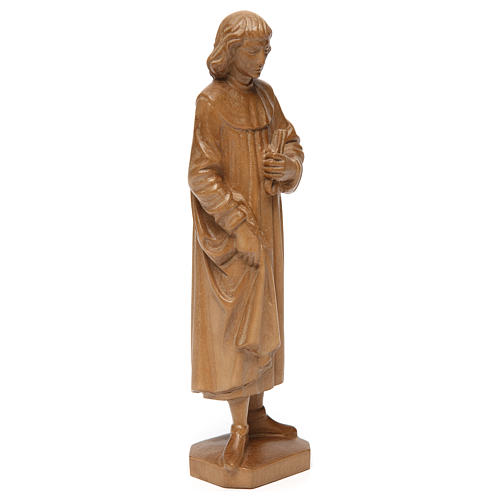 Estatua San Cosme de madera patinada de la Val Gardena, 25 cm 4
