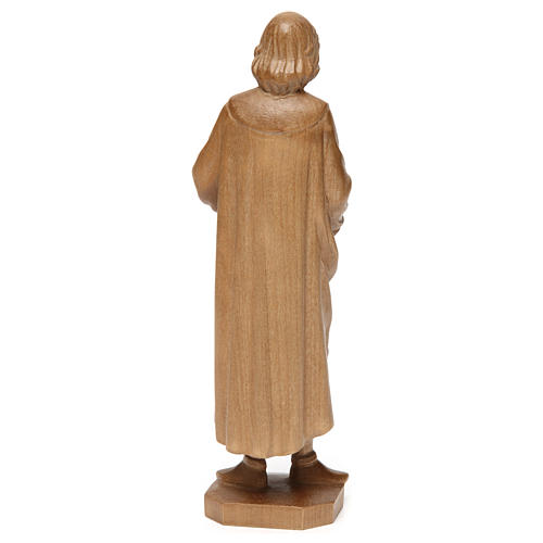 Estatua San Cosme de madera patinada de la Val Gardena, 25 cm 5