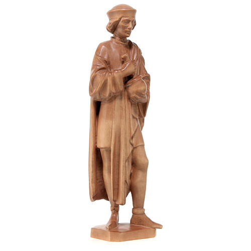 Estatua San Damián con mortero de madera patinada de la Val Gardena, 25 cm 5