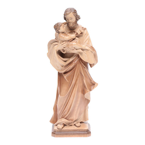 Saint Joseph de Guido Reni bois patiné multinuance Valgardena 1