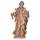 Saint Joseph the worker statue in multi-patinated Valgardena wood s1