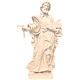 Saint Joseph the worker statue in natural wax Valgardena wood s1