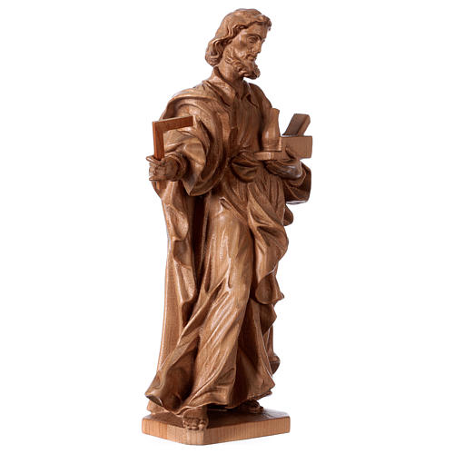 Saint Joseph the worker statue in patinated Valgardena wood 4