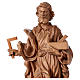 Saint Joseph the worker statue in patinated Valgardena wood s2