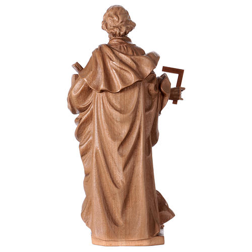 Saint Joseph the worker statue in patinated Valgardena wood 5
