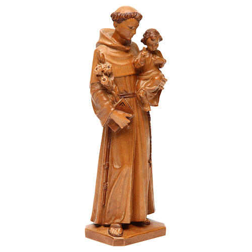 Saint Anthony with baby statue in multi-patinated Valgardena woo 4