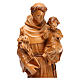 Saint Anthony with baby statue in multi-patinated Valgardena woo s2
