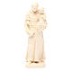 Saint Anthony with baby statue in natural wax Valgardena wood s1