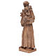 Saint Anthony with baby statue in patinated Valgardena wood s2
