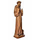 Saint Francis of Assisi statue in multi-patinated Valgardena woo s2