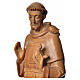 Saint Francis of Assisi statue in multi-patinated Valgardena woo s4