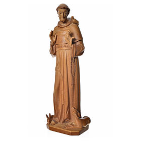 San Francesco d'Assisi legno Valgardena multipatinato