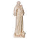 Saint Francis of Assisi statue in natural wax Valgardena wood s1