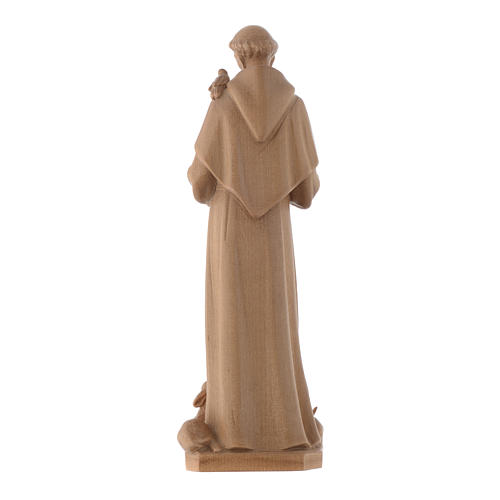 Saint Francis of Assisi statue in patinated Valgardena wood 4