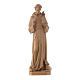 Saint Francis of Assisi statue in patinated Valgardena wood s1