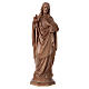 Estatua Sagrado Corazón de Jesús de madera patinada de la Val Gardena s1