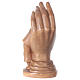 Protective hand with young boy in patinated Valgardena wood s4