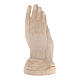 Protective hand with young girl in natural wax Valgardena wood s4