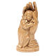 Estatua mano protectora con niña de madera patinada de la Val Gardena s1