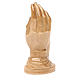 Estatua mano protectora con niña de madera patinada de la Val Gardena s3