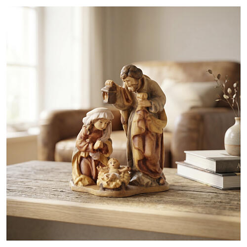 Holy Family in maple wood with shades of brown 2