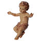 Baby Jesus wooden figurine with opened arms, brown shade s2