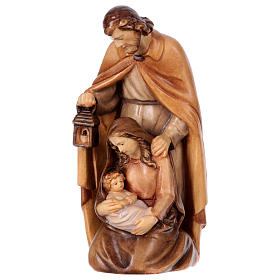 Estatua Sagrada Familia de madera, acabado con diferentes matices de marrón