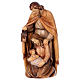Estatua Sagrada Familia de madera, acabado con diferentes matices de marrón s1
