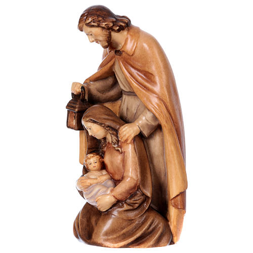 Holy Family in wood with different shades of brown 3