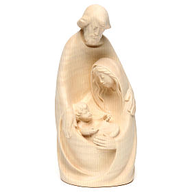 Holy Family natural maple wood statue, Val Gardena