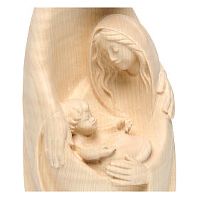 Holy Family natural maple wood statue, Val Gardena