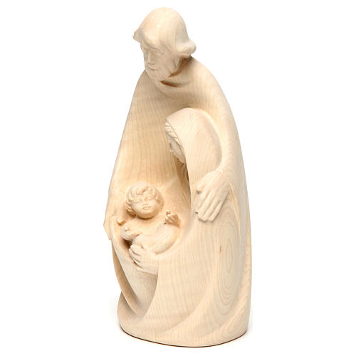 Holy Family natural maple wood statue, Val Gardena 3