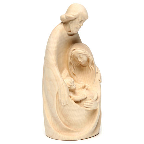 Holy Family natural maple wood statue, Val Gardena 4