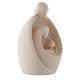 Holy Family embrace statue in natural wood s2