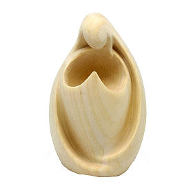 Madonna moderna pregante legno al naturale