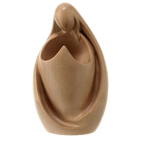Praying Mary in light patinated wood, modern style