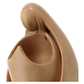 Praying Mary in light patinated wood, modern style